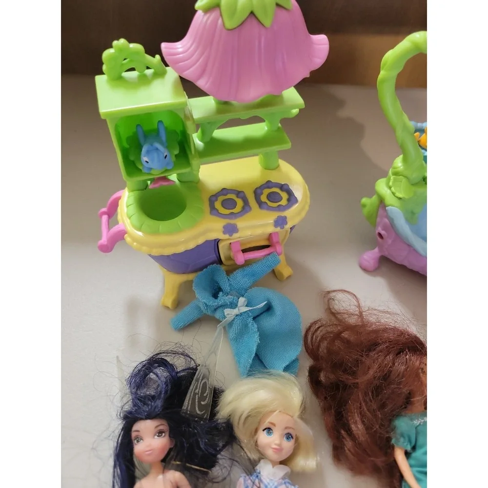 Disney Tinkerbell Woodland Fairies Cottage Kitchen Stove Bathtub lot